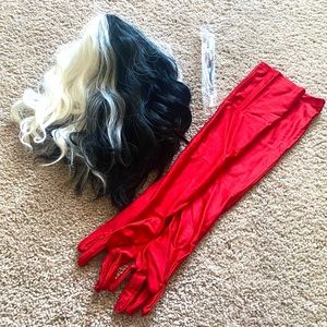 Cruella Deville wig & accessories (brand new!)